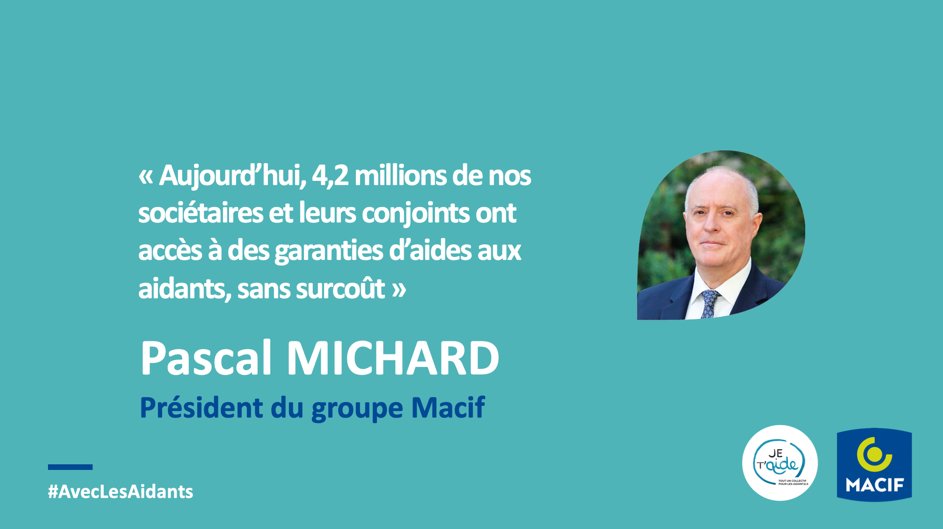 [WebinarMacif] #AvecLesAidants
« Engagée depuis près de 15 ans aux côtés des #aidants, la #Macif a choisi de mettre les solutions nécessaires à leur disposition ». Pascal Michard, Prés. @GroupeMacif 
Le temps des solutions est arrivé 🔽