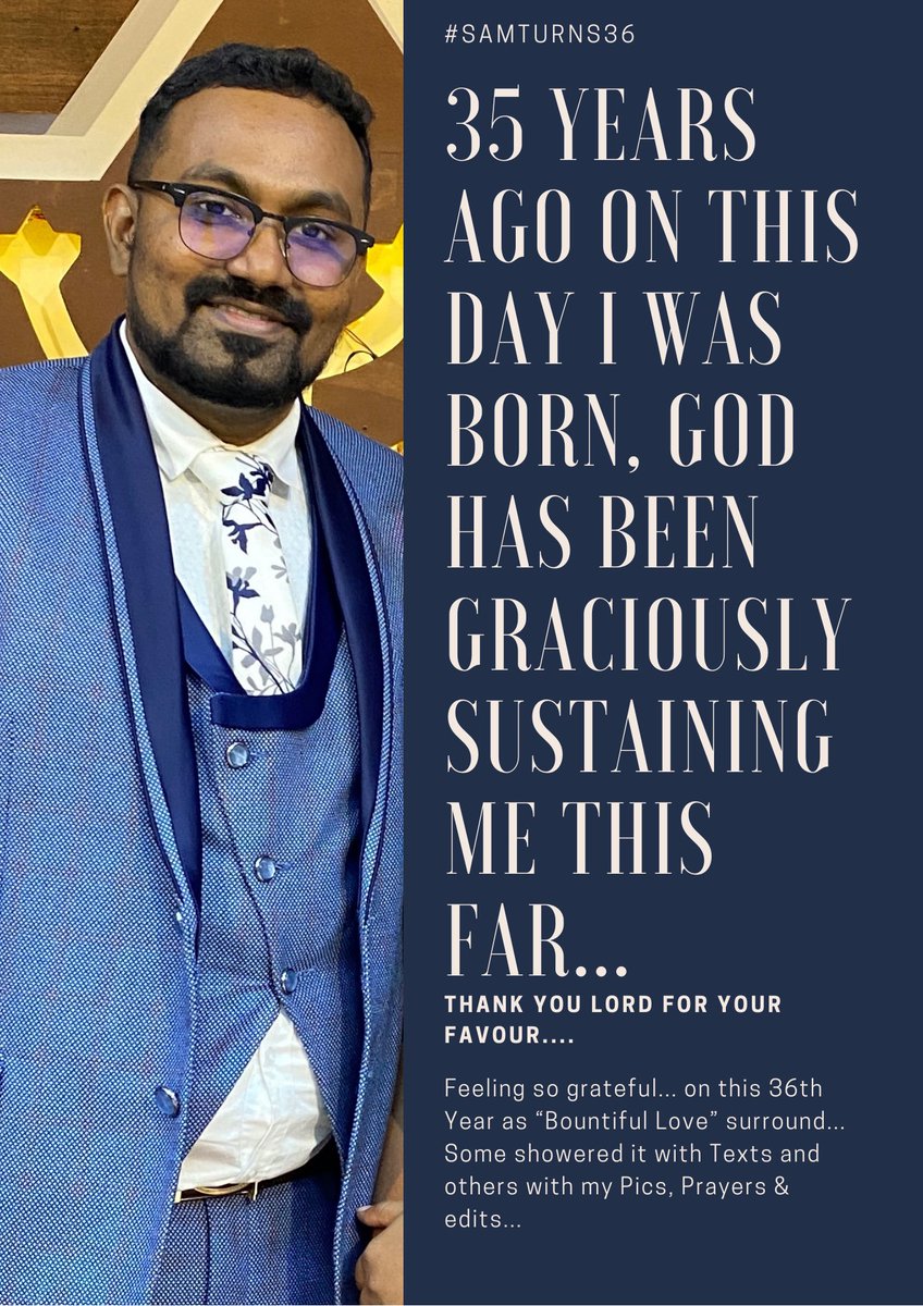 Rev_SamStephen's tweet photo. It’s my 36th Birthday https://t.co/llvh3H1Oxe