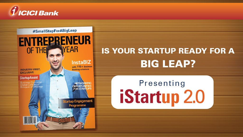 MSMEmitra's tweet photo. One of India’s leading banks, @icicibank, has launched ‘iStartup 2.0’ - a 360-degree holistic and most comprehensive programme for startups with a combination of banking and beyond banking services across their life stages in a single place. https://t.co/z3IoTgdDu8