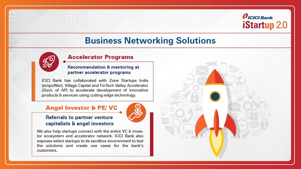 MSMEmitra's tweet photo. This programme for startups takes care of their banking as well as beyond-banking needs such as regulatory assistance, analytics, staffing, accounting, customer acquisition and digital outreach to customers, networking with investors, etc. https://t.co/l20FwVytuP