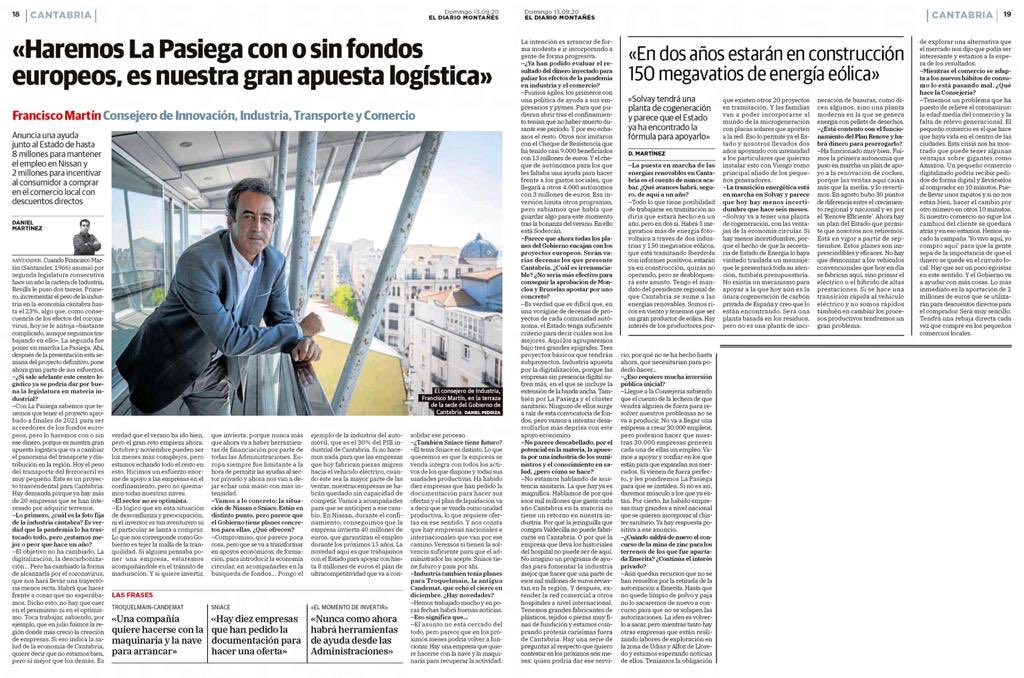 f_martingallego's tweet photo. 👇🏻 Comparto la entrevista que el domingo publicó @dmontanes , donde explico la apuesta estratégica de La Pasiega, el futuro de Nissan y los incentivos para el comercio local que pondremos en marcha próximamente. https://t.co/QBEU1oW2sU