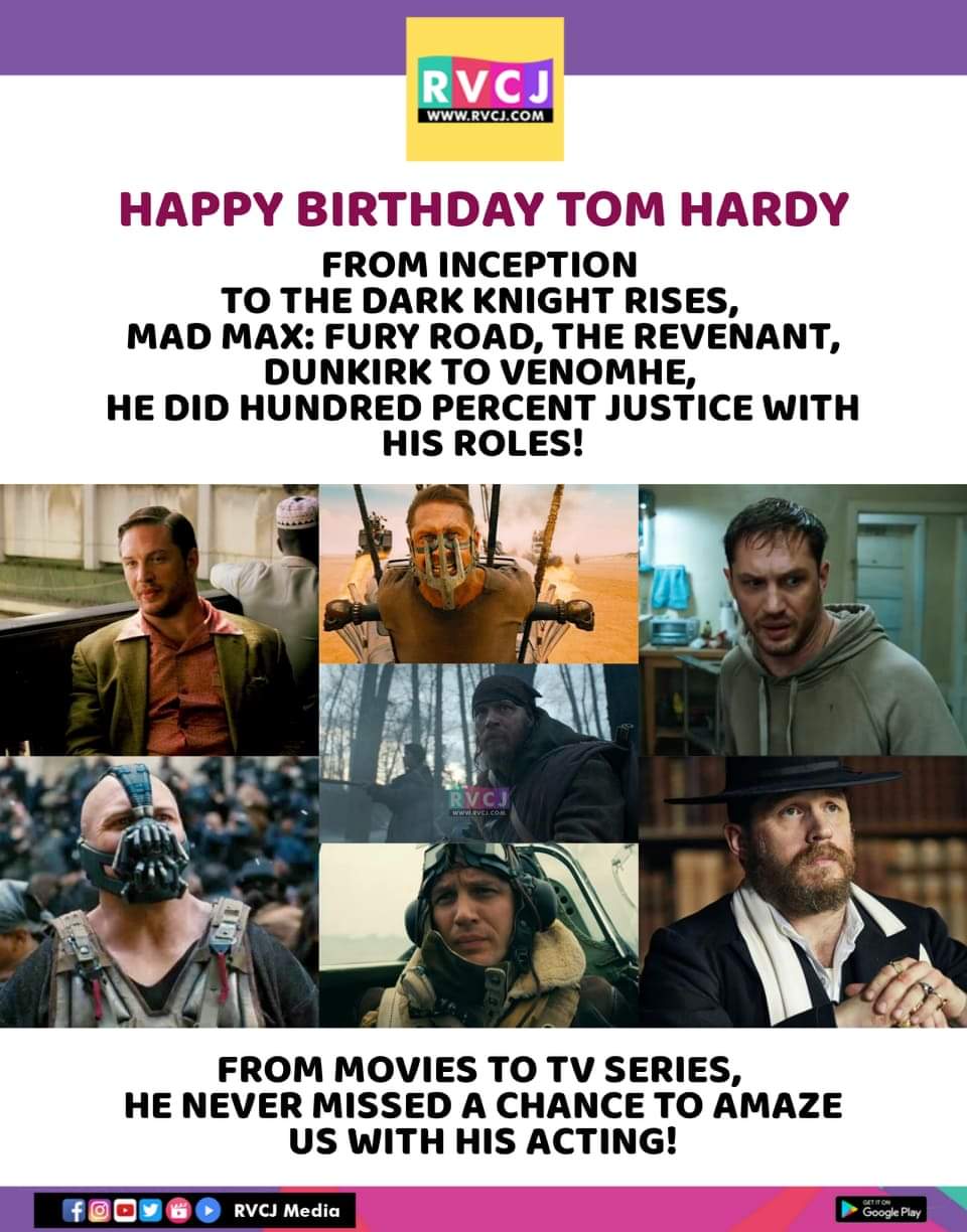 Happy Birthday Tom Hardy         