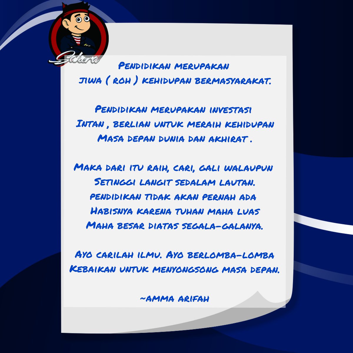 ma_amma's tweet photo. @jokowi
@amaruf_official
@bemkm_utm 
@pkkmbsakera
@ma_riffah
#TrunojoyoMuda2020
#PKKMB
#SAKERA20Unggul
#CintaLingkungan
#SiapMenujuEraBaru
#QuotesSakeraMuda2020
#UTMAPik https://t.co/WVI9VtByPJ