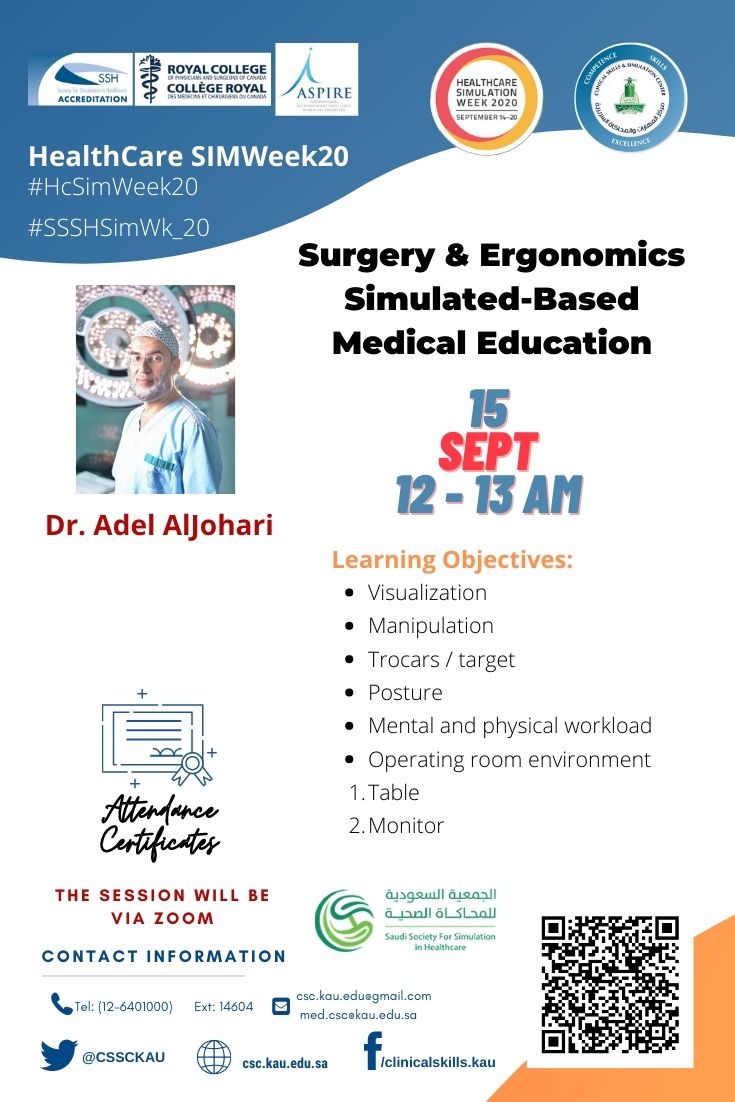 CSSCKau's tweet photo. Today 15/9/2020
#HcSimWeek20 #SSSHSimWk_20 #LetSimSaudi #لنكن_مبدعين @bokera1
@nhalawani1357 @sallymansouri @alha_fatmah @draaarab
@JameelEM @doctorloay
@drtahamasri @CSSCKau https://t.co/hEpXzxXiqY