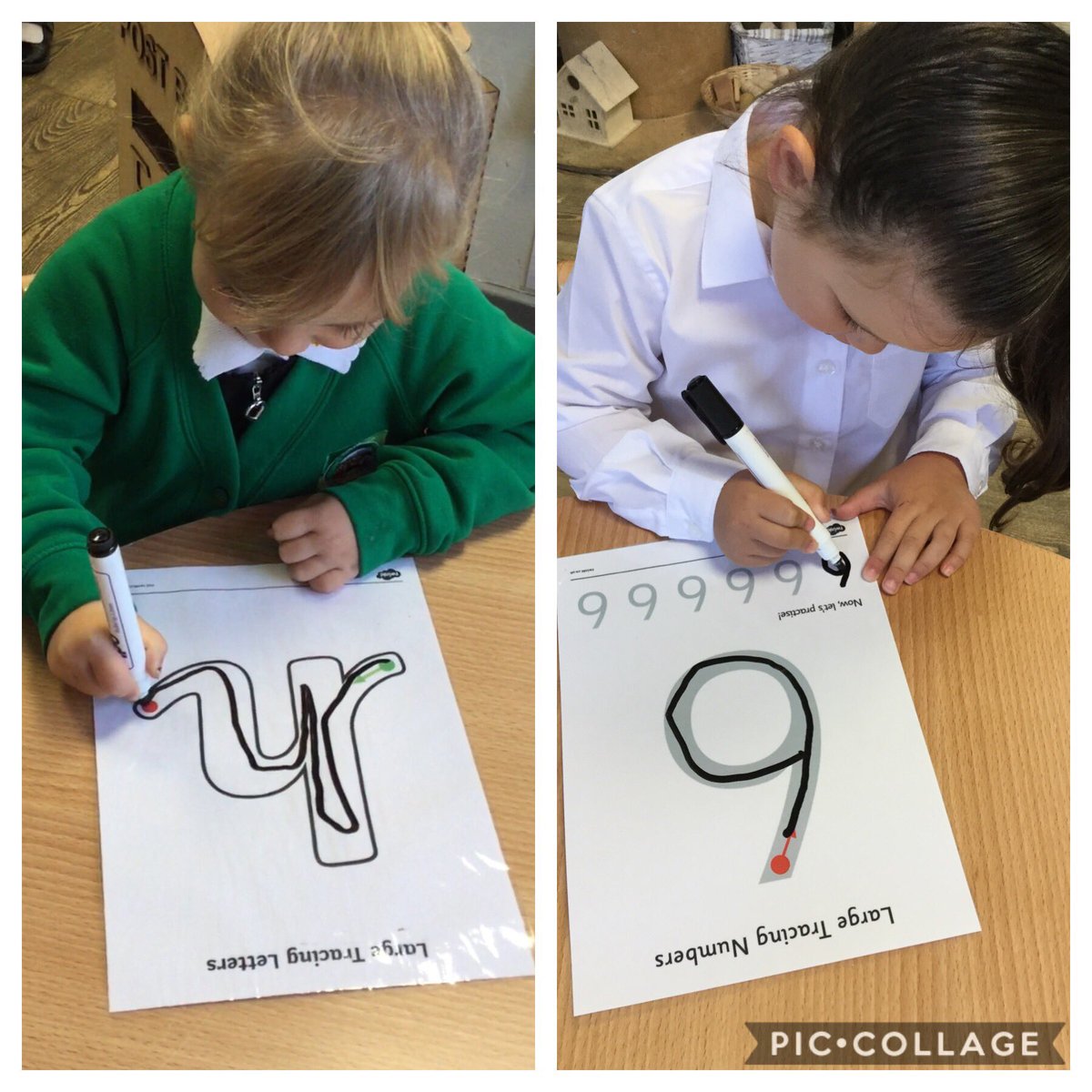 CaldiPrimary's tweet photo. πβοΈThese two little superstars have been practising this week's number and grapheme of the week! #remarkablelearning #pushingourlimits @AETAcademies βοΈπ https://t.co/Fsu0KS0OsM