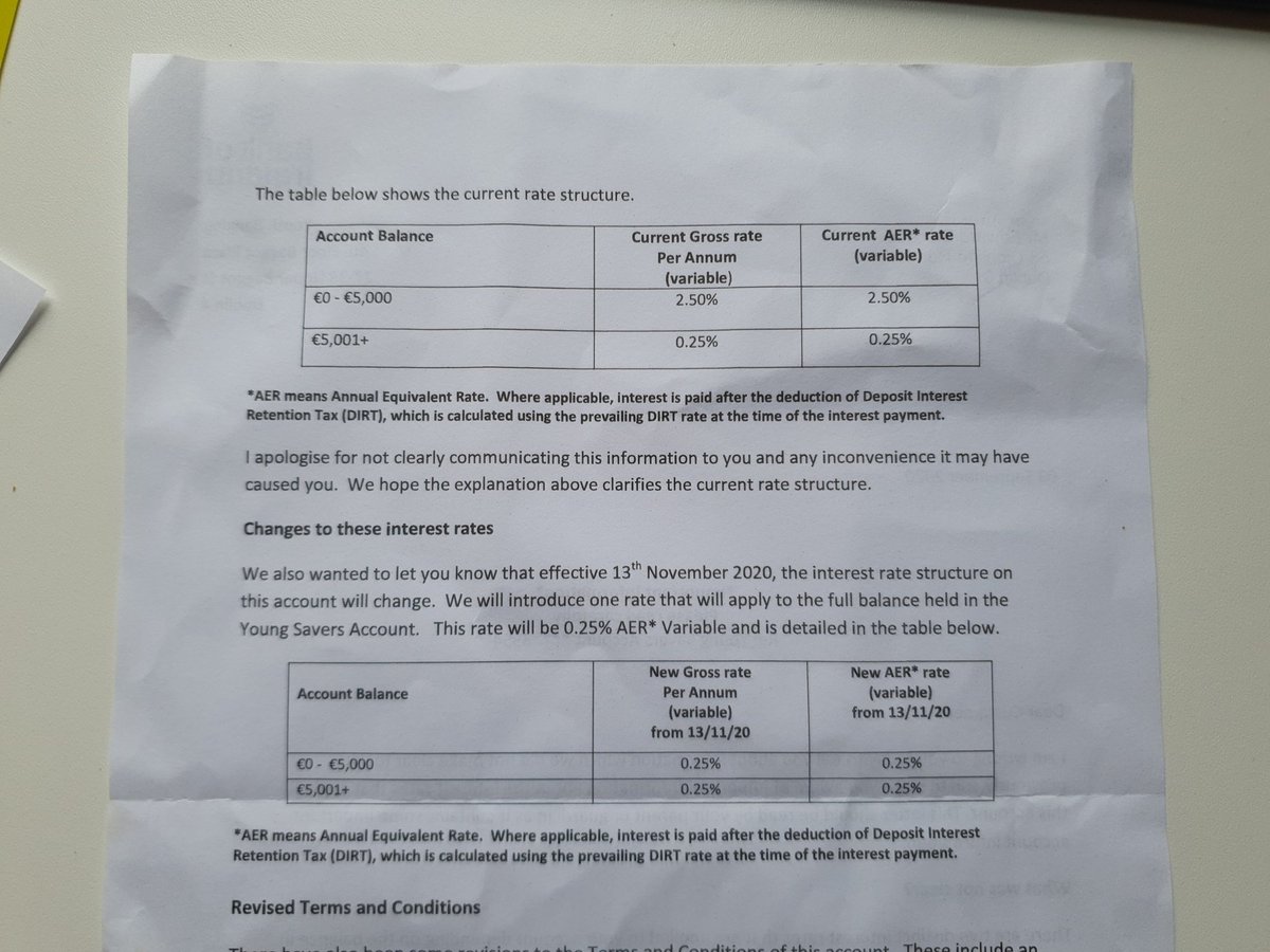cblacque's tweet photo. A real low move by @talktoBOI to reduce the interest rate on children's/young savers accounts by 90%. I find this unbelievable. On top of this, they have no online access, no card, no deposit book, no way of knowing how much in account without going to the branch. Lovely. https://t.co/7R2kokP0Mx