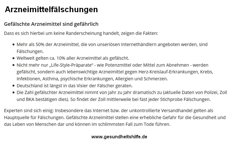 Achtung #Arzneimittelfälschungen. Während der #Corona-Pandemie kaufen viele Menschen ihre Medikamente online. Unkontrollierter Versandhandel und unseriöse Internethändler gelten als Hauptrisiko. So können Sie sich schützen: gesundheitshilfe.de/aktionen/gefae…