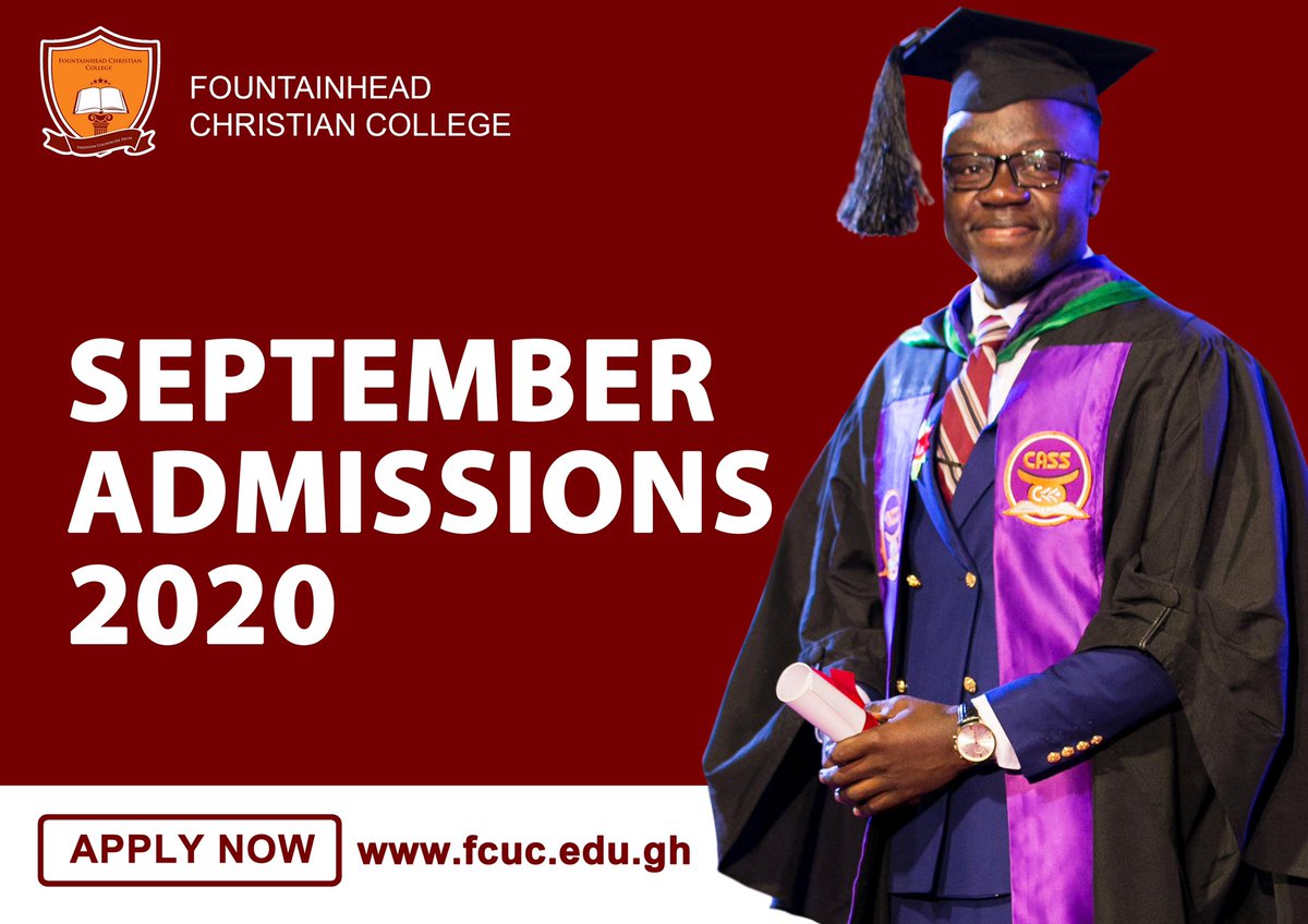 fountainhead_cc's tweet photo. You can still secure your place to start your studies in September 2020 Our admissions team is ready to Welcome you.Enroll today. https://t.co/jtr0BiZJRy