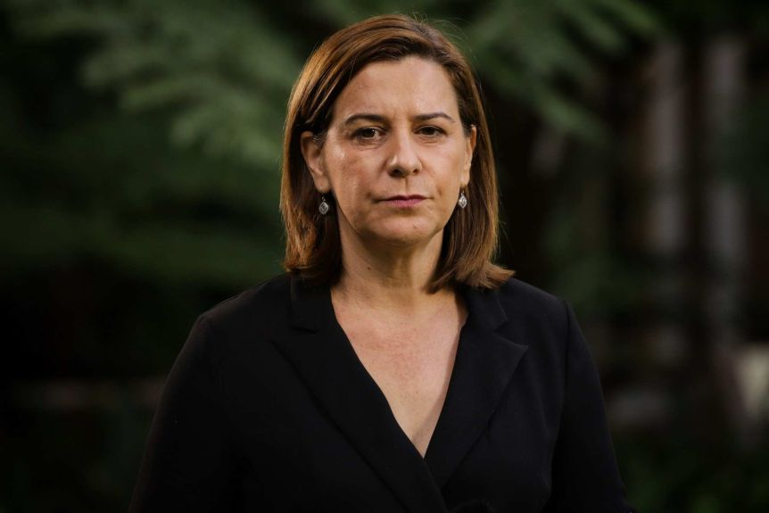THE_Russell's tweet photo. Deb Frecklington announces: "Should my LNP government be elected, I will immediately open Queensland's borders and will allow people from interstate to attend the funerals of their loved ones which result." 
#qldpol #auspol #LNPDeathCult https://t.co/pHOKZGGB1D