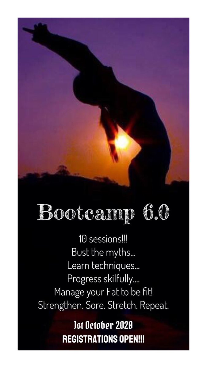 SidhpuraRupal's tweet photo. After the completion of 5 successful Bootcamps, Here comes the 6th!!!! #bootcamp6 #rupalsyogasthenics #rupalsidhpurafaria #celebrityyogatrainer https://t.co/LvjOyrTKPi