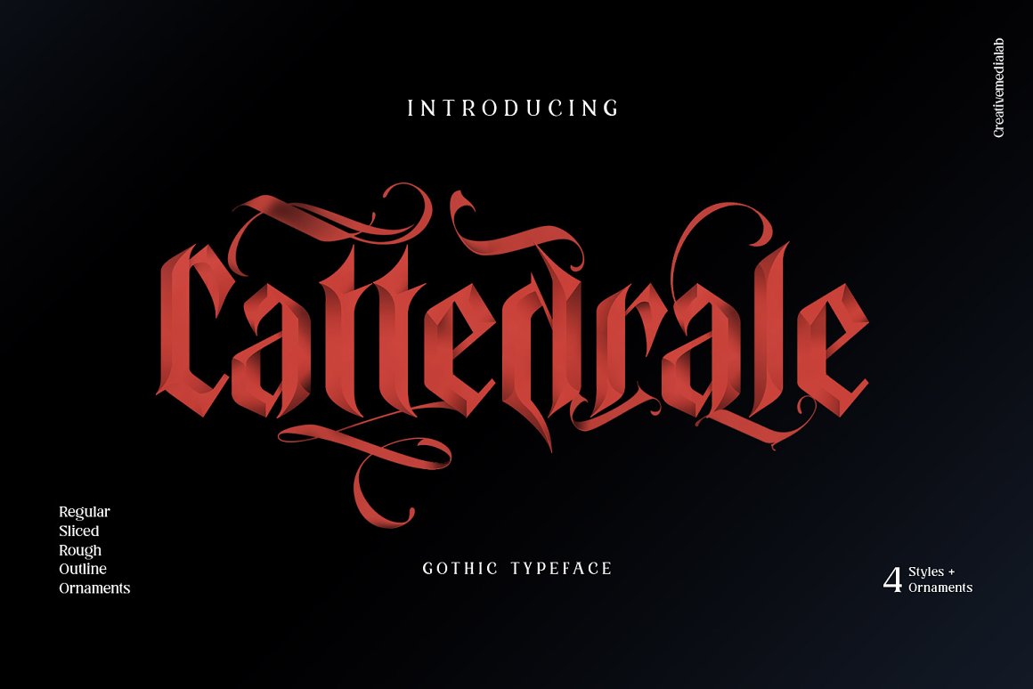 fontriver's tweet photo. Cattedrale font by Creative Media Lab
https://t.co/MUapAAjf1b

#fonts #typography #gothic #design #webdesign #modern #ttf #font #lettering #blacklettering #type #typeface #blackletter #pirate #tattoo https://t.co/rnotsERgb3