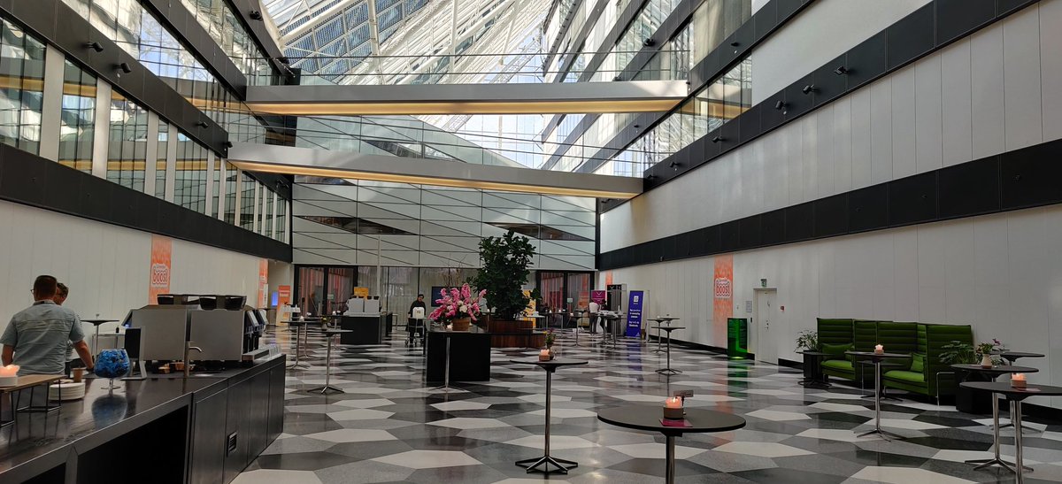 tonw's tweet photo. So, my first social distance conference ever. Seems that you just need a really big building that could fit 4 times more people, hand sanitizers and facemasks. It does help a lot to stay focussed if you are really attending and not just watching a livestream. #cboostdk https://t.co/caN3mHJs89