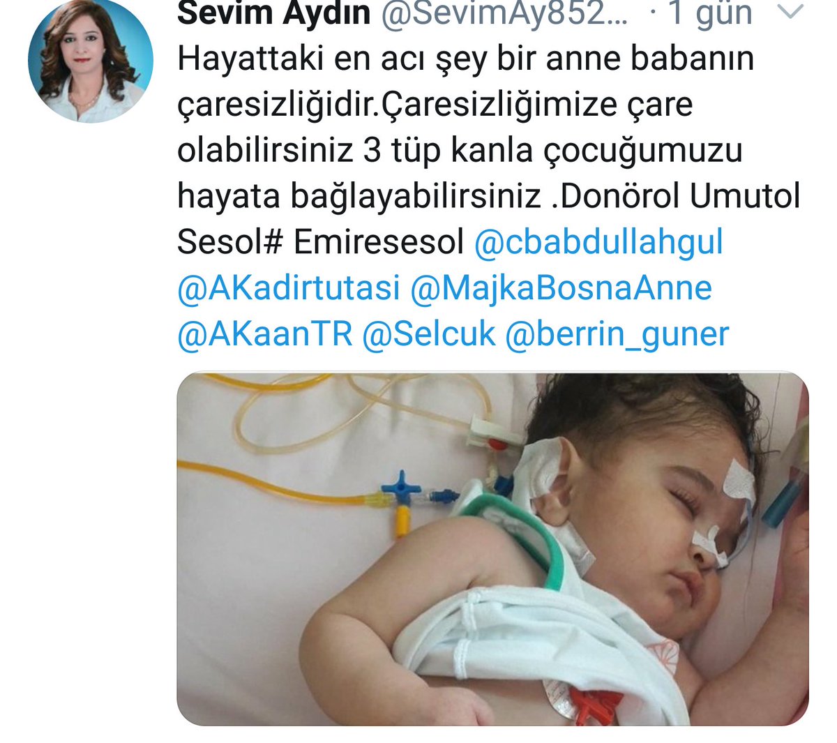 cuhadar_pinar's tweet photo. #asıkoldum #SALI @YALINonline @YFC_uyeleri #EmireSesOl #emireumutol un.Iki yaşında #acil ilik nakli olması gereken Emir için Kızılay'a gidip üc tüp kan verebilir kök hücre bağışı ile hayat kurtarabilirsiniz.Cani çok yanıyor ve vücudu iflas etmek üzere. ..
RT yapiniz. https://t.co/dhZ2UzVY87