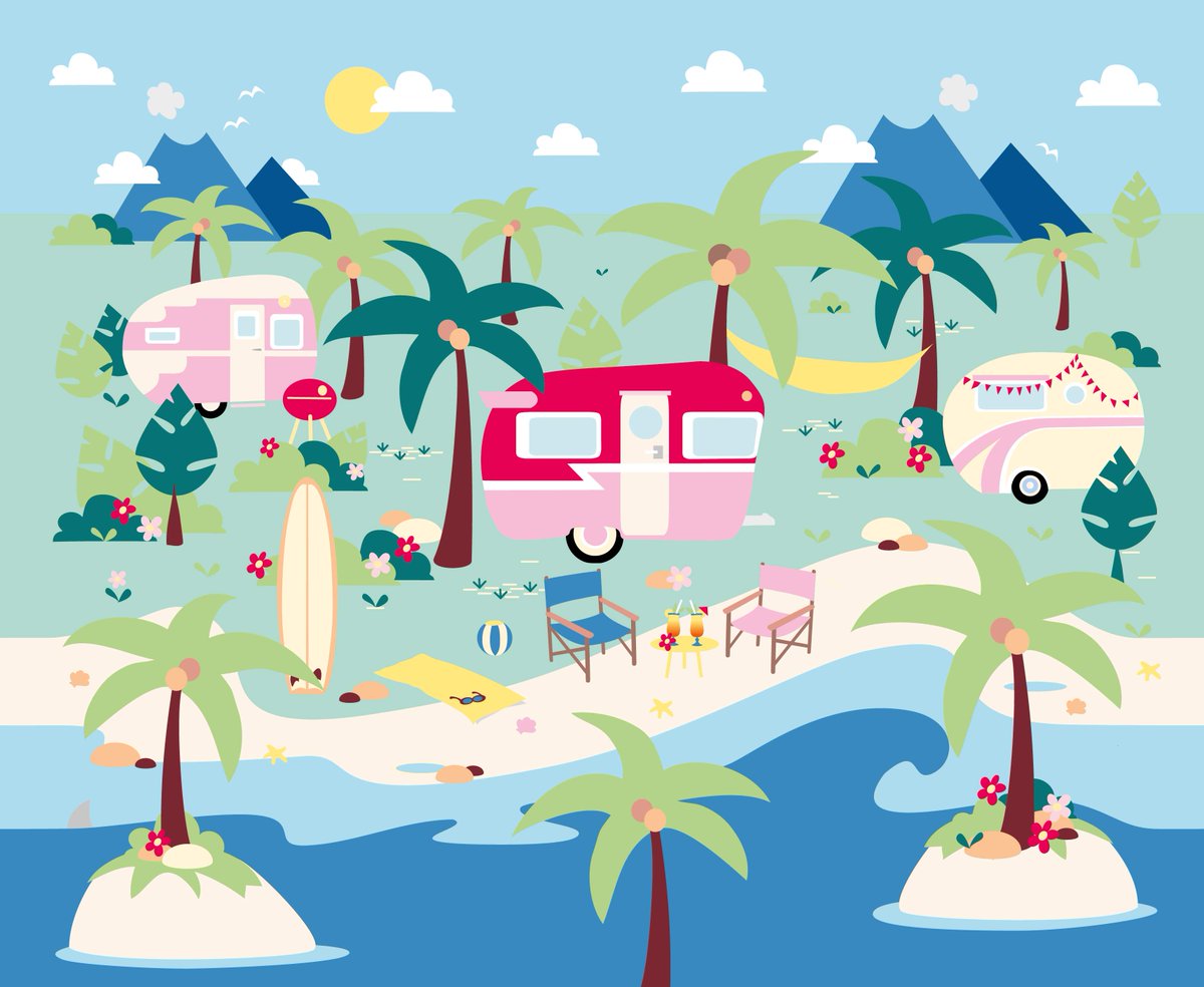 chrissyBe9's tweet photo. Beach Glamping design.

#glamping #coloringpages #coloringforadults #vintagecamper #caravan https://t.co/IISqOhHore