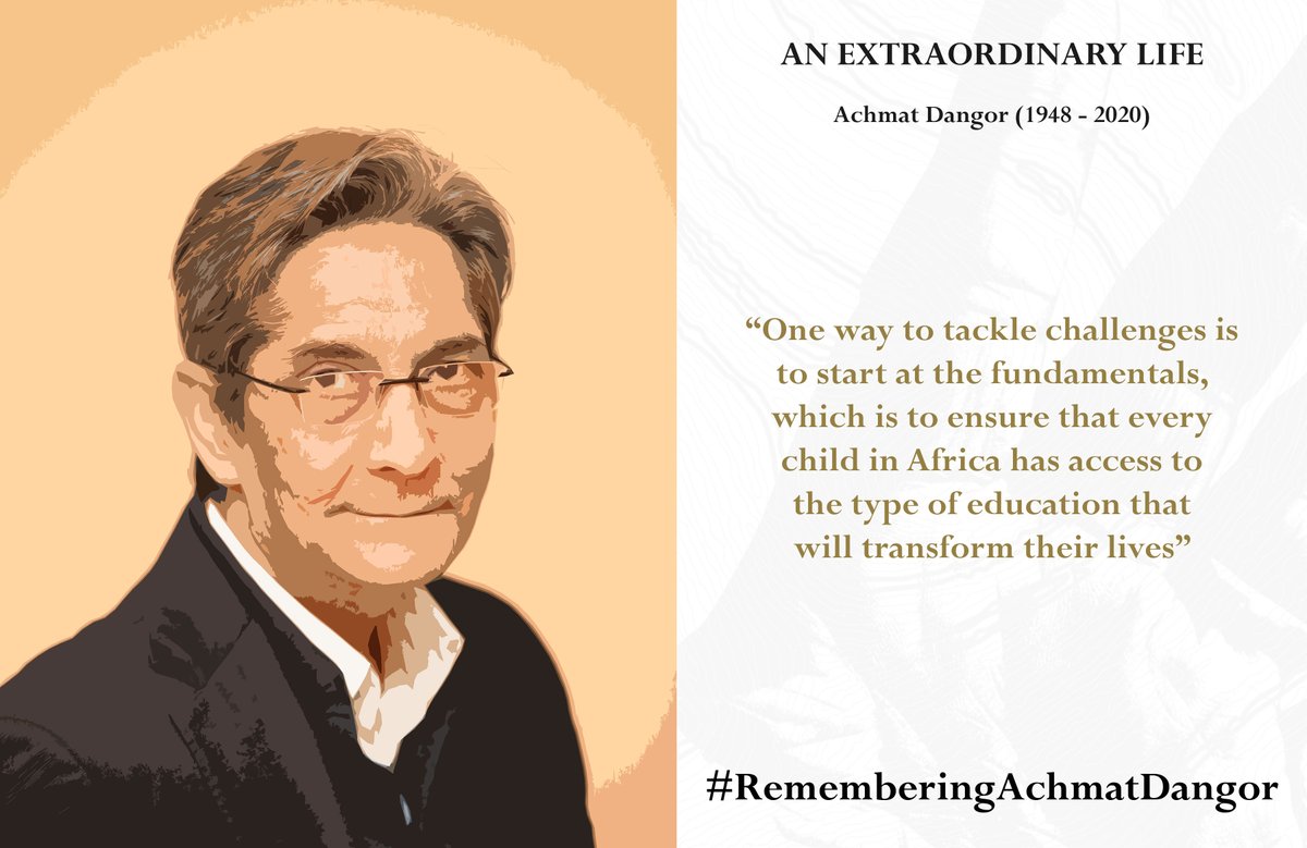 NelsonMandela's tweet photo. "One way to tackle challenges is to start at the fundamentals, which is to ensure that every child in Africa has access to the type of education that will transform their lives" #RememberingAchmatDangor https://t.co/988UMuflKn
