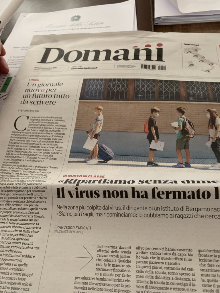 Un nuovo giornale in edicola e on line è sempre una bella notizia. Perché è più forte la nostra democrazia. In bocca al lupo @domanigiornale