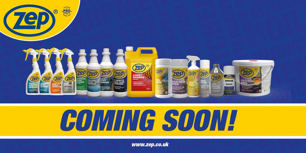 zepukltd's tweet photo. 📸 HOW DO WE LOOK? 📸 get ready for the Zep rebrand, which is coming soon! We have given you sneak peeks over the last few weeks but how are you liking this line up? Keep a look out for some close ups and dates 👀 ✅ #zepuk #NEXTLEVELCLEAN #rebrand https://t.co/eAzGrhSn53
