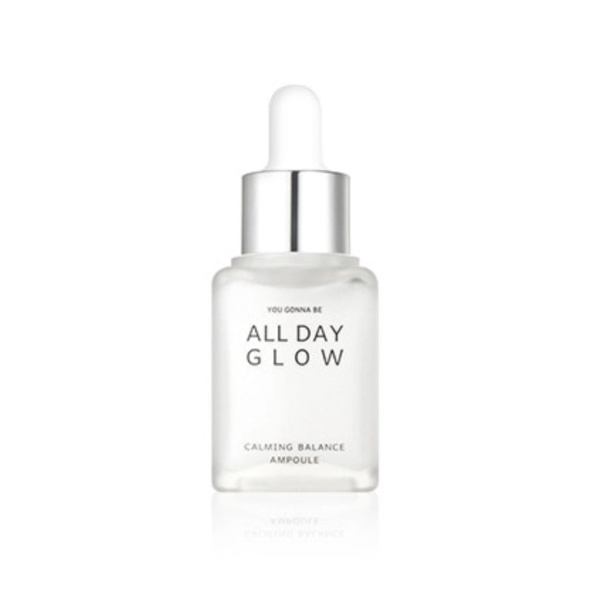 4. ALL DAY GLOW Calming Balance Ampoule 30mlBefore: RM 48.90AFTER: RM 43.03Protects and strengthens the skin barrier with quintuple Ceramide, Cholesterol, and Fatty Acid. The double moisture layer of Hyaluronic Acid and Panthenol moisturizes the skin with smooth elasticity