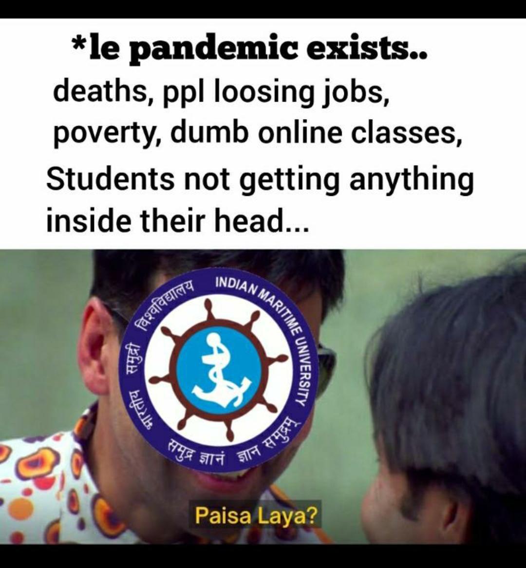 LuCifer70325559's tweet photo. Why we should pay fees??
#JusticeForIMUCadets 
#whyfeeimu 
@narendramodi @dgship_goi
@shipmin_india @rashtrapatibhvn https://t.co/oVpOSCzaXf