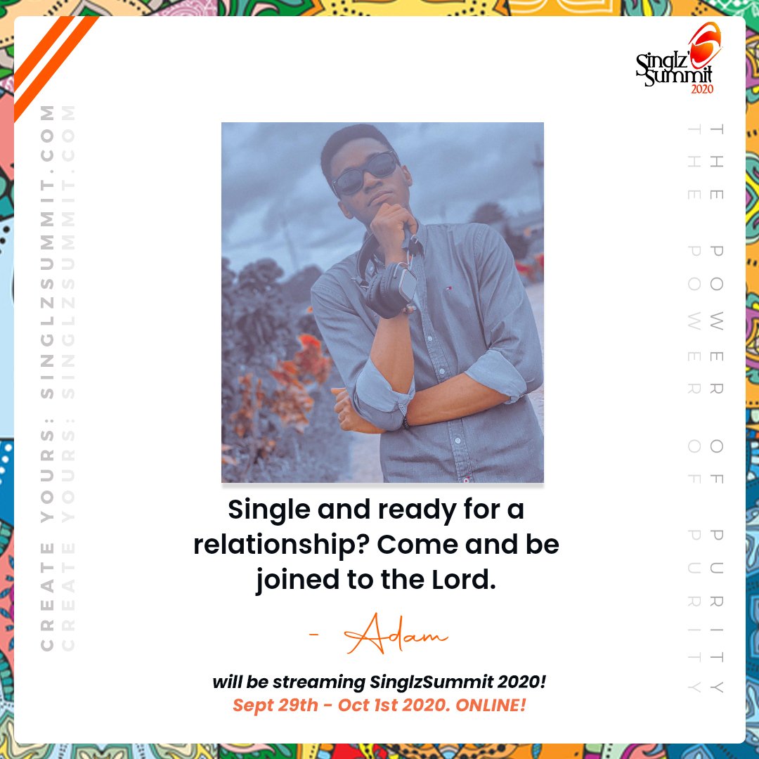 Adam_of_God's tweet photo. #NotTooYoung To be the Lamb's bride.
#SinglezSummit
#FocusGroup
Association of #GodWhen? God has heard you. The date is 29th Sept. - 1st Oct. come and be engaged to the One who will clothe you in pure and white linen, and gird your breast with golden girdle.
(Rev. 15:6) https://t.co/6kFNs5HXKI