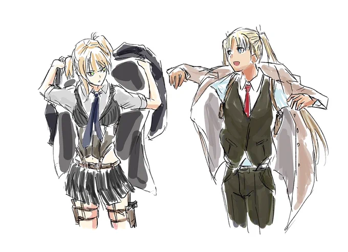 【ドルフロxガンスリンガーガール】トリウェル #ドールズフロントライン #少女前線 #ガンスリンガーガール #ウェルロッドMkII(ドールズフロントライン) #トリエラ #ドルフロ #少女前线 https://t.co/RnSjhES31M 