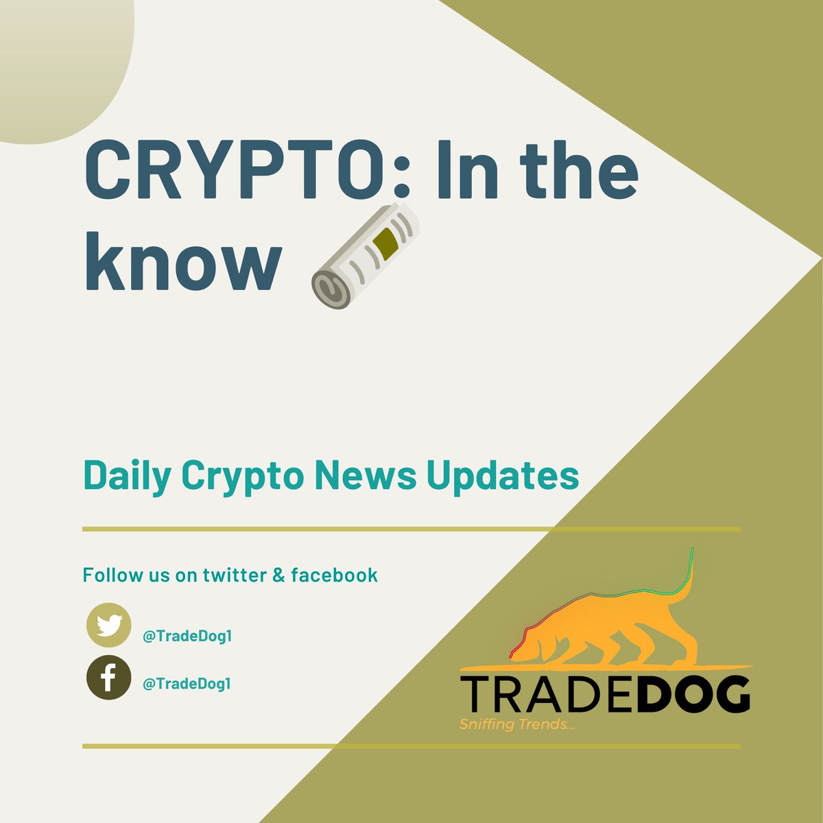 TradedogCrypto's tweet photo. Hey Guys!! Here are the #latestnews ๐ฉโ๐ซand #latestupdates ๐ฐof the Crypto World......Stay Updated with TradeDOG's "Crypto - In the Know๐ฅ๐".
#tradedognews
#cryptointheknow
Follow us to get daily updates about the Cryptocurrency Industry and much more stuff๐.
#cryptonews https://t.co/TzEl5V5yxX