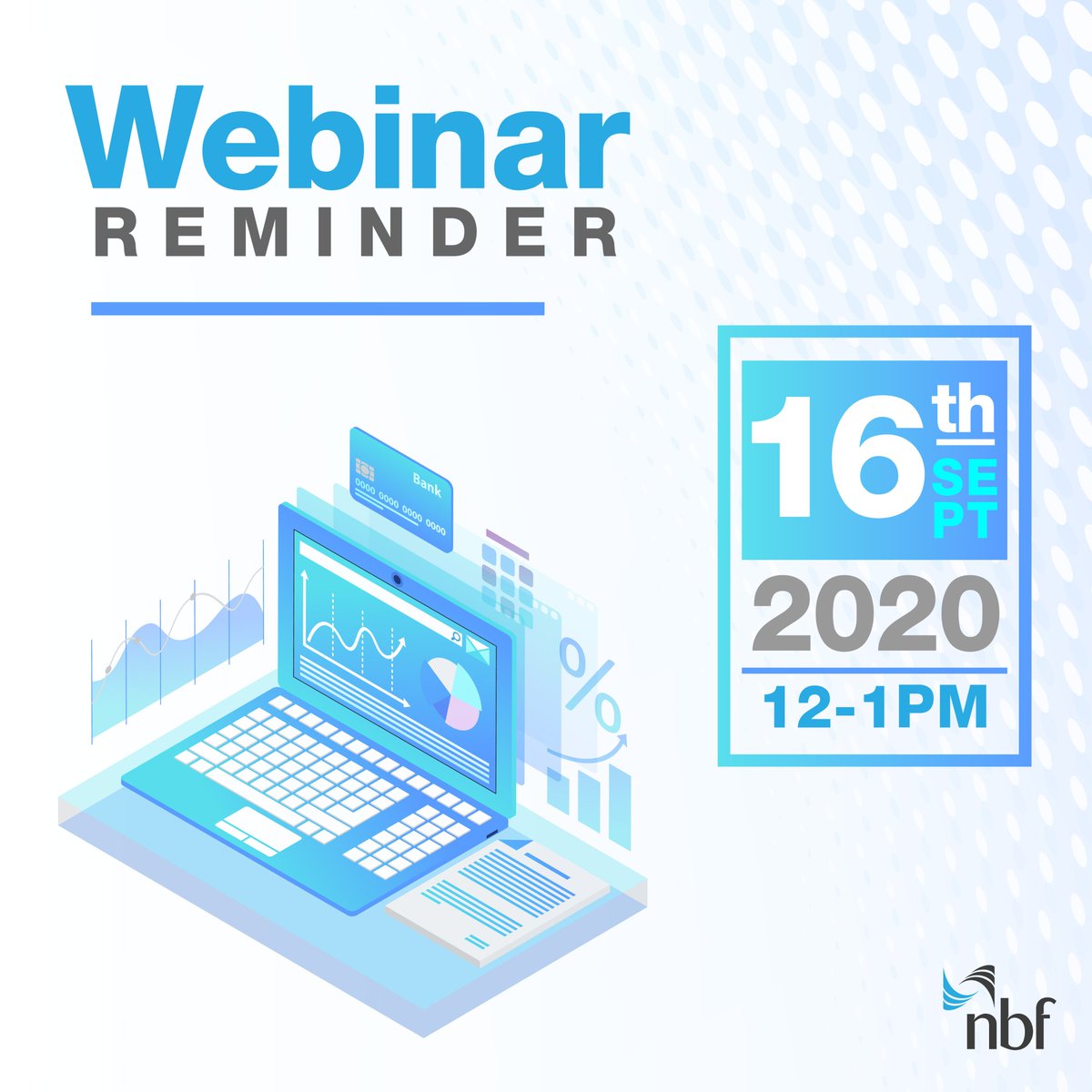 NBFUAE's tweet photo. Join us for a webinar where we will be discussing on Open Banking API. Make sure to book your calendar tomorrow, 16th of September from 12:00 – 1:00 pm. Click here to register: https://t.co/XEbGz6iiMD
#NBF #NBFUAE #Webinar #OpenBankingAPI https://t.co/USH1M1qsHz