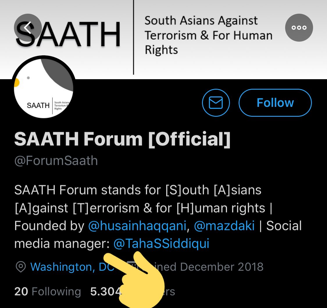 Another character we need to mention is Taha Siddiqui.A while back he was the Pakistan bureau chief of WION Indian channel owned by a BJP politician that also owns anti Pakistan propaganda channel ZEE News.Today, he’s SM manager of SAATH Forum & head of his own outfits./100