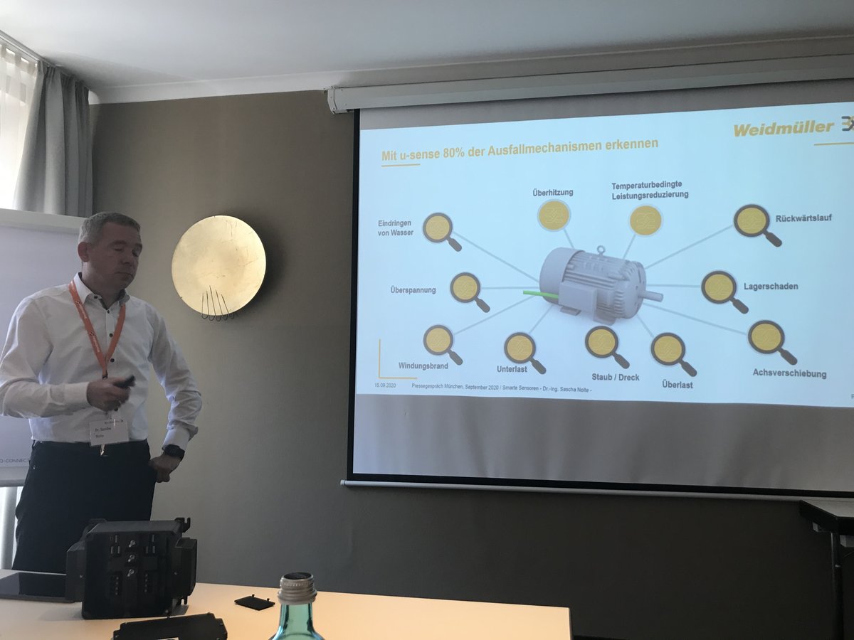 DesignElektr's tweet image. Mit der u-sense von @Weidmueller lassen sich um die 80% aller Ausfallmechanismen abdecken und so #PredictiveMaintanance bei Antrieben zu ermöglichen. #iiot #industry40