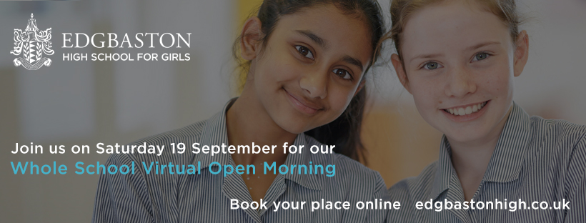 Edgbaston_High's tweet photo. It's not too late to join our Whole School Virtual Open Day this Saturday! We look forward to showcasing our great school to prospective EHS Girls and Parents. Book your place online - https://t.co/3pr0ms7KGw https://t.co/MOzfZ2Mvla