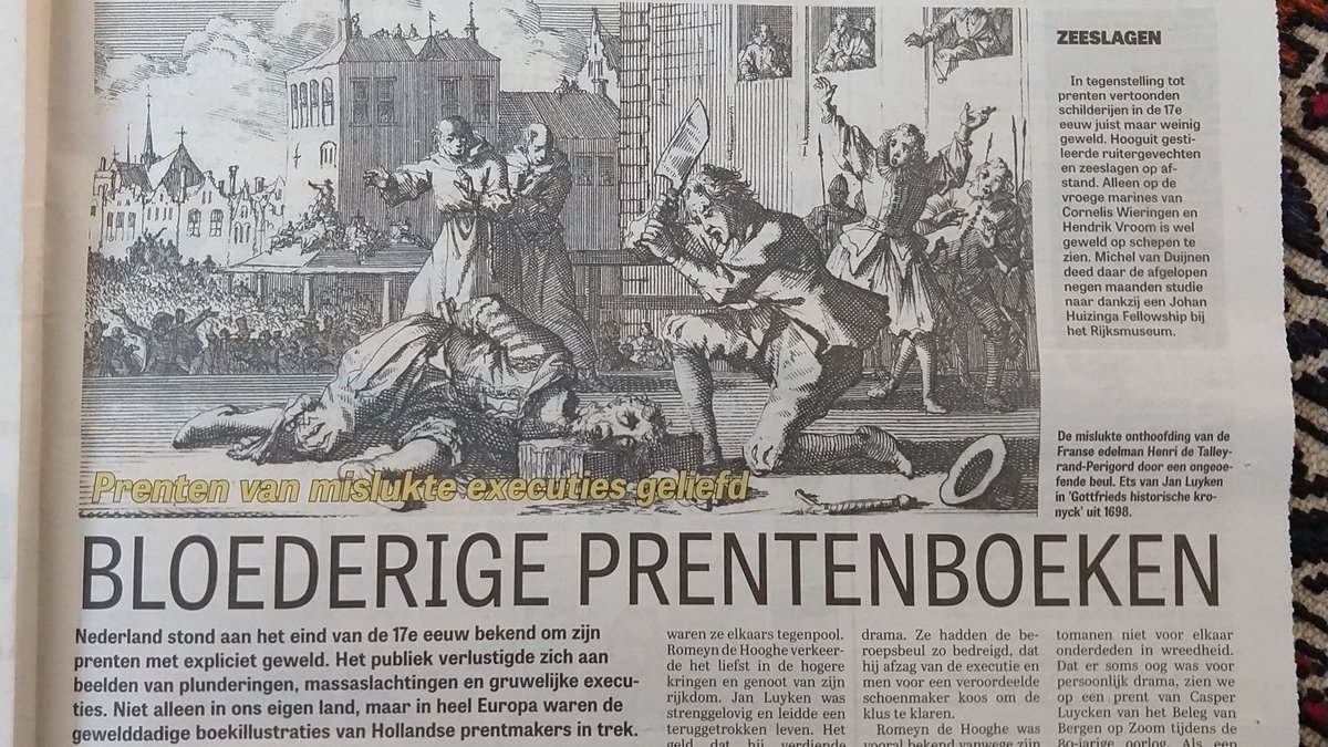Een kijkje in de gewelddadige verbeelding van Jan Luyken aan de hand van mijn proefschrift, vandaag in de Telegraaf!