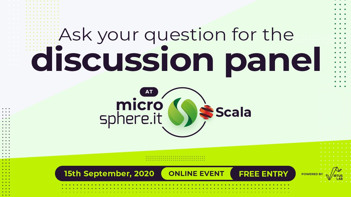 We are looking forward to seeing you all!⏳ After the presentations, you will have the opportunity to join our experts in the #Scala discussion panel💥

Ask your questions for <a href="/odersky/">Martin Odersky</a>, <a href="/pawelprazak/">Paweł Prażak</a>, and <a href="/jorvasquez2301/">Jorge Vásquez</a> in the comments 👇

Join us here ➡ hopin.to/events/micro-s…