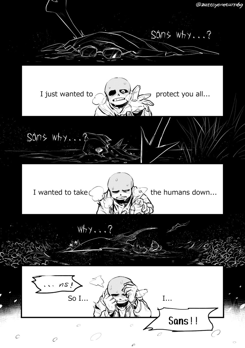 Short Dusttale Comic English.ver(1/2)
*I used a translator to translate into English. 