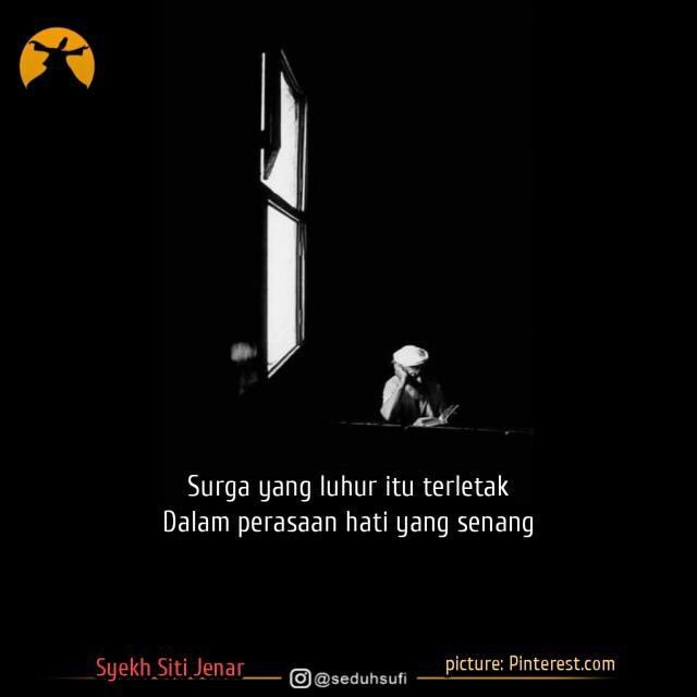 RumahSufi's tweet photo. Surga yang luhur itu terletak dalam perasaan hati yang senang.”

- Syaikh Siti Jenar https://t.co/UKOZrzprVx