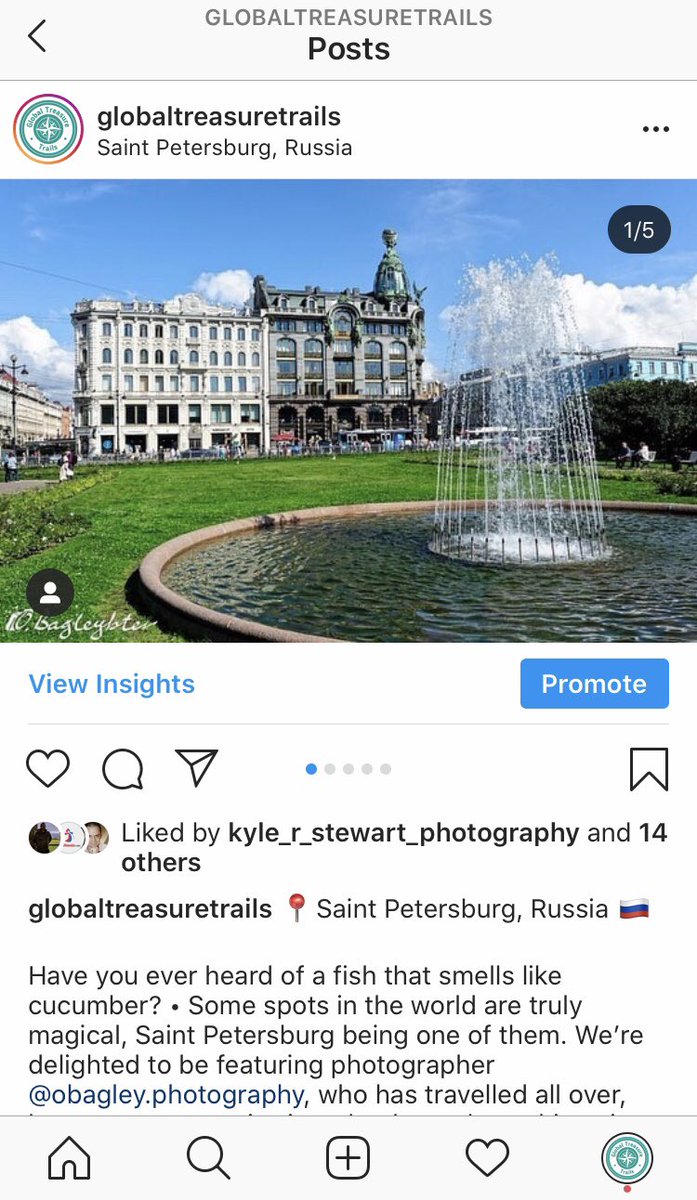 We have a new feature all about visiting the fascinating Saint Petersburg with photographer @/obagley.photography on IG!📸

Check it out ➡️ instagram.com/p/CFHZeqLD-n1/…

#feature #picoftheday #russia #stpetersburg #visitrussia #tourism #photography