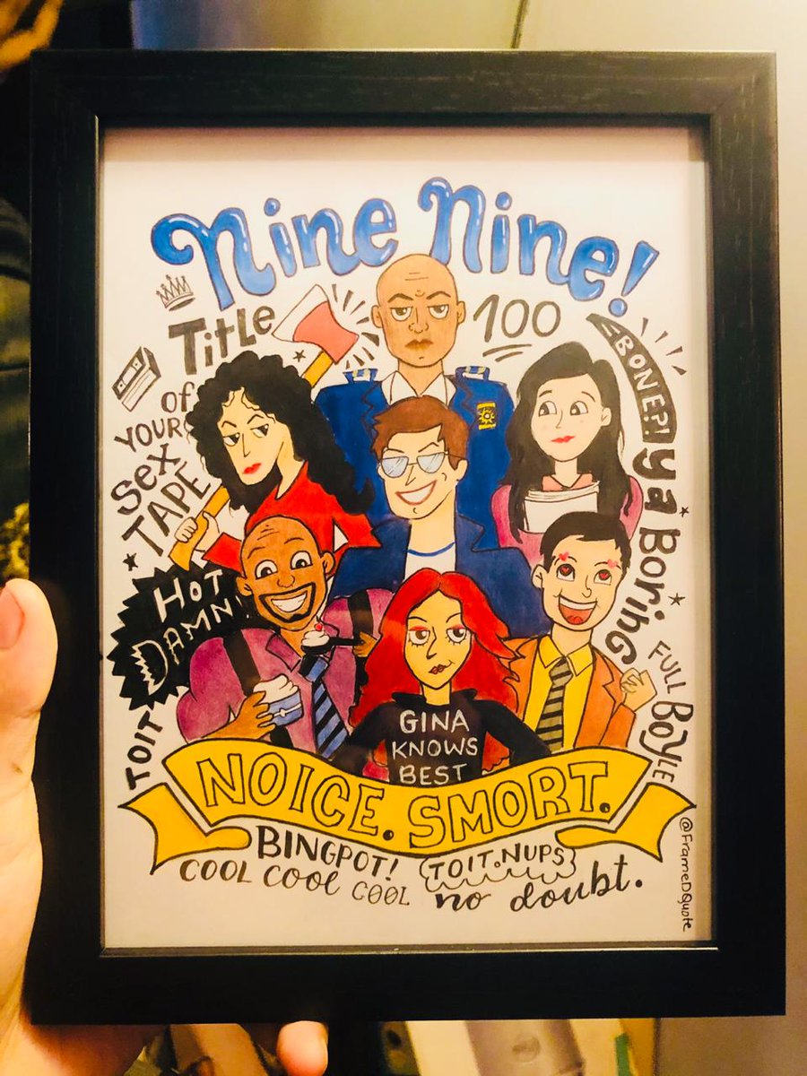 FrameQuote's tweet photo. Brooklyn Nine Nine Fan Art 
#framedquote #framedart #quotesthatmakeyousmile #brooklyn99 #brooklynninenine #titleofyoursextape #fullboyle #ginaknowsbest #nodoubt #noice #smort #toit #fox #nbc #brooklyn99fanart #brooklyn99fanpage https://t.co/FhQKi9LwUa