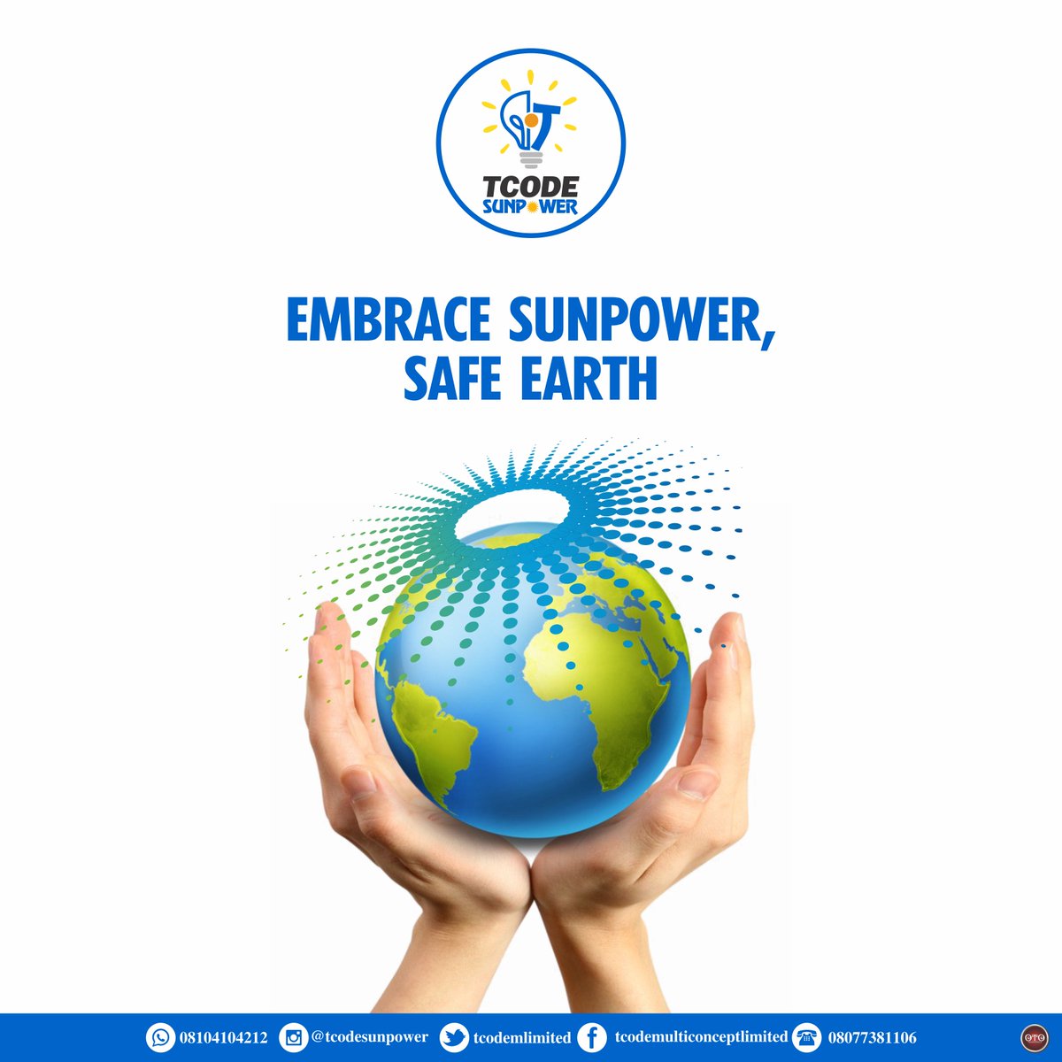 tcodemlimited's tweet photo. Embrace sunpower & fight global warming with tcodesunpower.
#NoToGenerator
#SafeEarth
#Tcodesunpower
#Tcodemulticonceptlimited https://t.co/lxKkSS4wp9