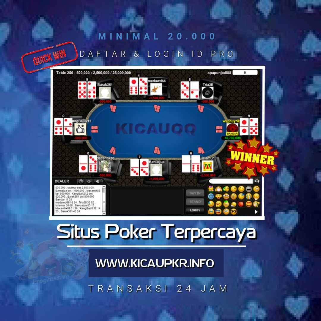 elvinametta's tweet photo. MAAF MAAF mau nawarin situs yg mudah menang
Link / Loginsite : kicaupkr(.)info
WA : +6281294974686
#kicauqq #situspokerandalan #bandarpoker #sakong #capsaonline #agenpoker #dominoqq #perangbaccarat #baccarat #judionlineresmi #bandarq #aduqonline #bandar66 #bandarqq #pokeronline https://t.co/NIBb2rQJw1