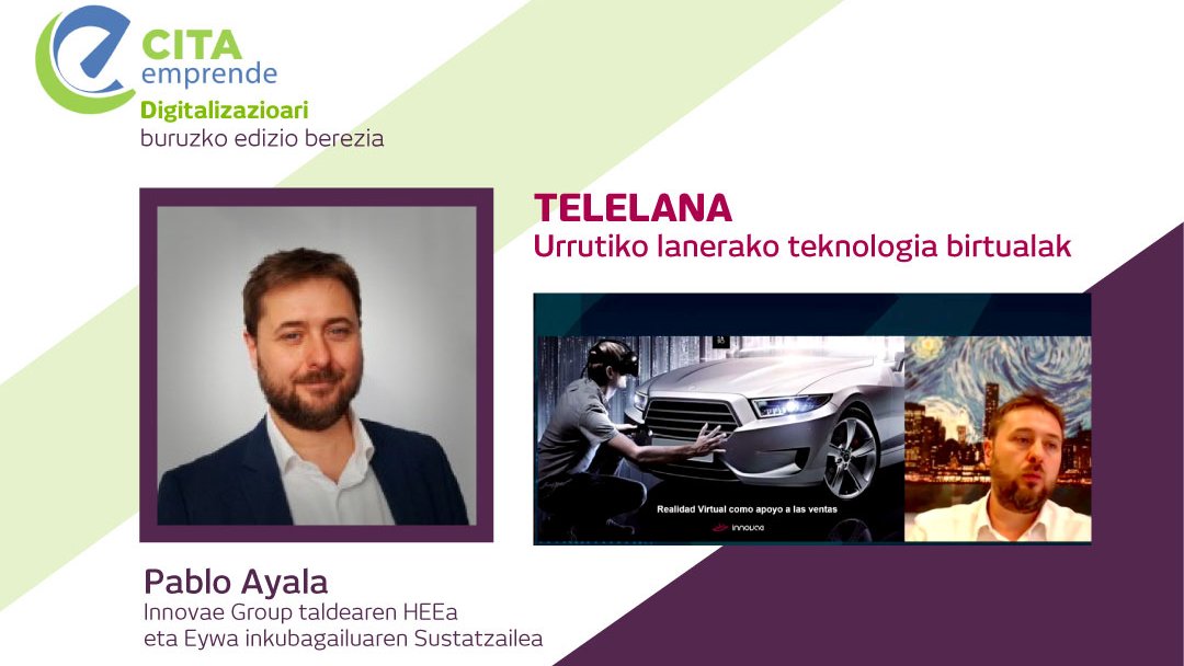 laboralempresas's tweet photo. .@pabloinnovae -k, @InnovaeAR -ko CEOak, #Innvision showroom birtuala eta ekitaldi birtualak egiteko errealitate areagotuko tresnak aurkezten dizkigu. @CitaEmprende https://t.co/xerwnrGx1t