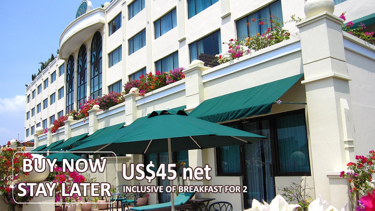 SunwayHotelPP's tweet photo. With our "Buy Now &amp; Stay Later" deal, allow you to have a unlimited of date changing. Price only US$45nett inclusive of breakfast for 2 people. For purchasing of 10 vouchers, get 1 complimentary voucher. Please speak to our reservation team @ 077 555 202. https://t.co/ZscVwkkpyl https://t.co/4E7x42tiDZ