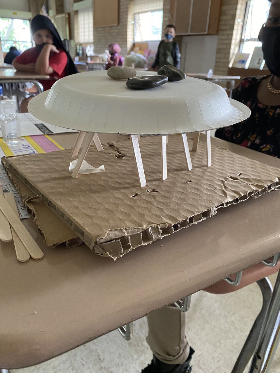 Mrs_Williams8's tweet photo. Yesterday’s STEAM project: “Build a school that will hold the weight of 3 rocks! Must have walls and a roof” https://t.co/iIPmZ9eBVL