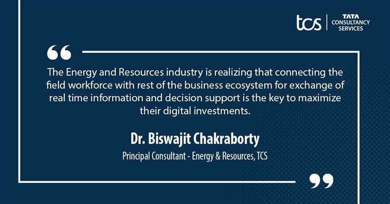 TCS's tweet photo. Connecting field workforce in the #COVID19 era can help #energy firms ensure #safety, compliance and increased productivity. Dr. Biswajit Chakraborty shares his views: https://t.co/nDNqMyIvpP https://t.co/4JrPzGJu5q