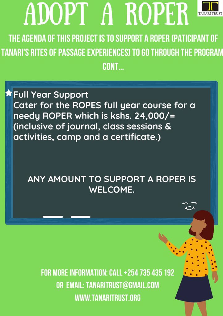 TanariTrust's tweet image. Our adopt a ROPEr project is still ongoing 😊However you can support Will be greatly appreciated! 
See posters for more details on how you can take part in this project. 
God bless you all 😊 #SupportLearning #TransitionProgram #schoolsreopening