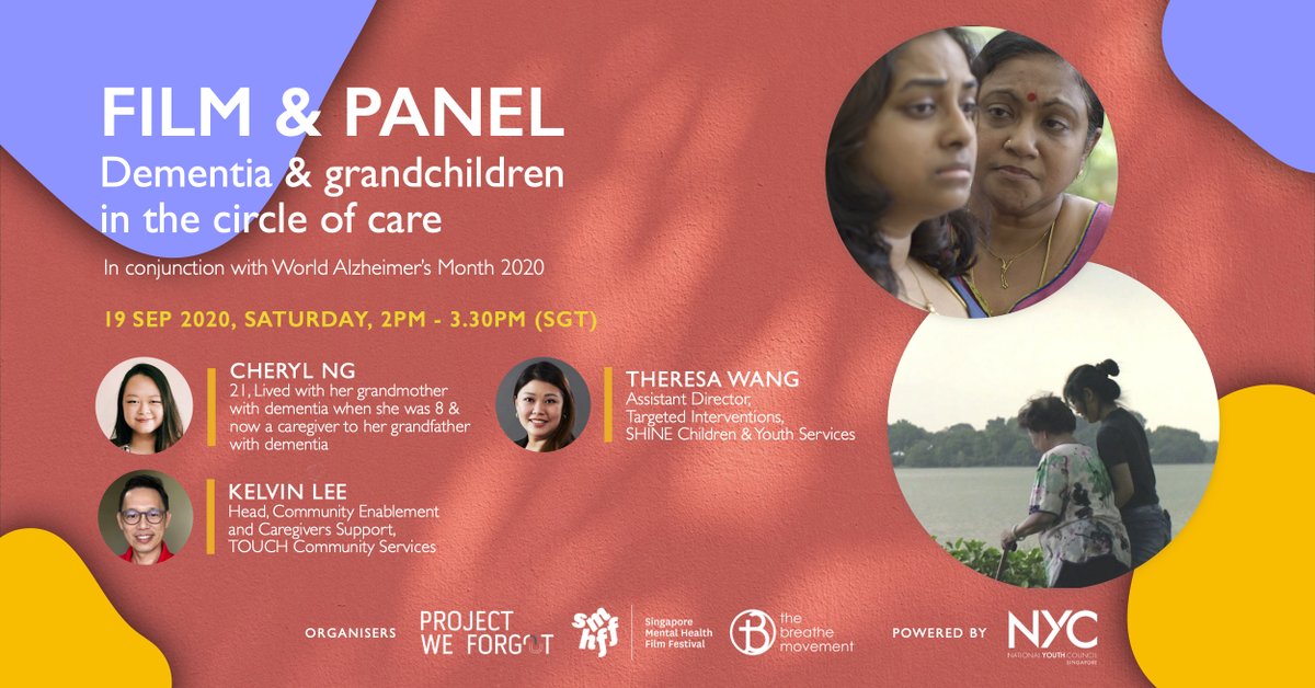 projectweforgot's tweet photo. What's the role #grandchildren play in the circle of #dementia care? Join us on 19th Sep &amp; find out!
The event will feature short films on dementia &amp; a panel discussion with young caregivers and community experts. Details here: https://t.co/6B08xnrXPG https://t.co/fSjzpKkCPS