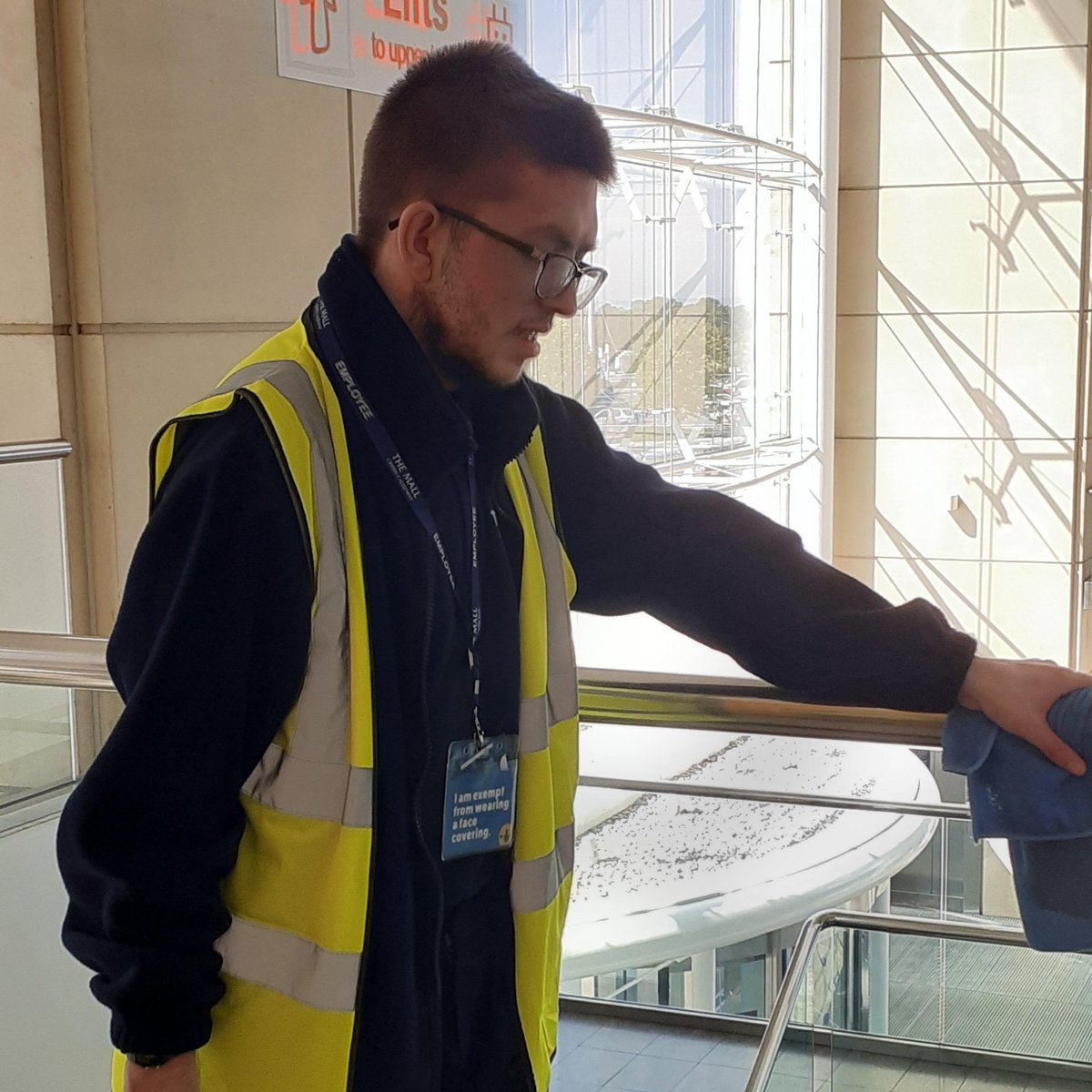 BristolMencap's tweet photo. Bristol Mencap Lifestyles &amp; Work Supported Interns return to #The Mall, Cribbs Causeway. 
We were delighted that yesterday two of our supported internship placements re-started their very important cleaning and recycling roles back at The Mall shopping centre. Good work! https://t.co/fFSJXPYIb3