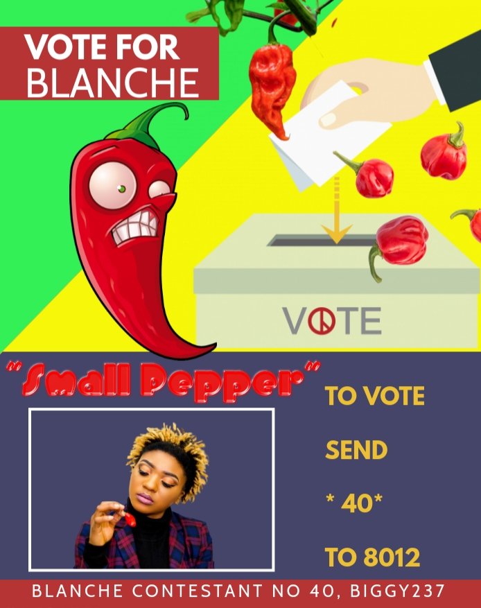 bachablanche's tweet photo. Vote for the Queen of Biggy237.
The one with a hot flare " Small Pepper"
Send via SMS 40 to 8012
#biggy237
#teamsmallpepper
#weserveithot
#healthiswealth
#Miss237TT
#showdem https://t.co/LR1kKzc4Sd