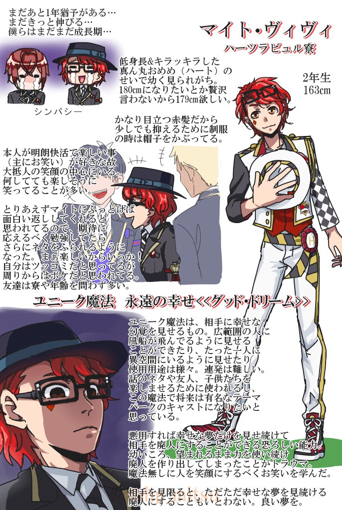 #フォロワーさんからイメージをもらって自分のツイステ生徒つくる
めっちゃくちゃ楽しく描けました。イメージくださった皆様、ありがとうございます!