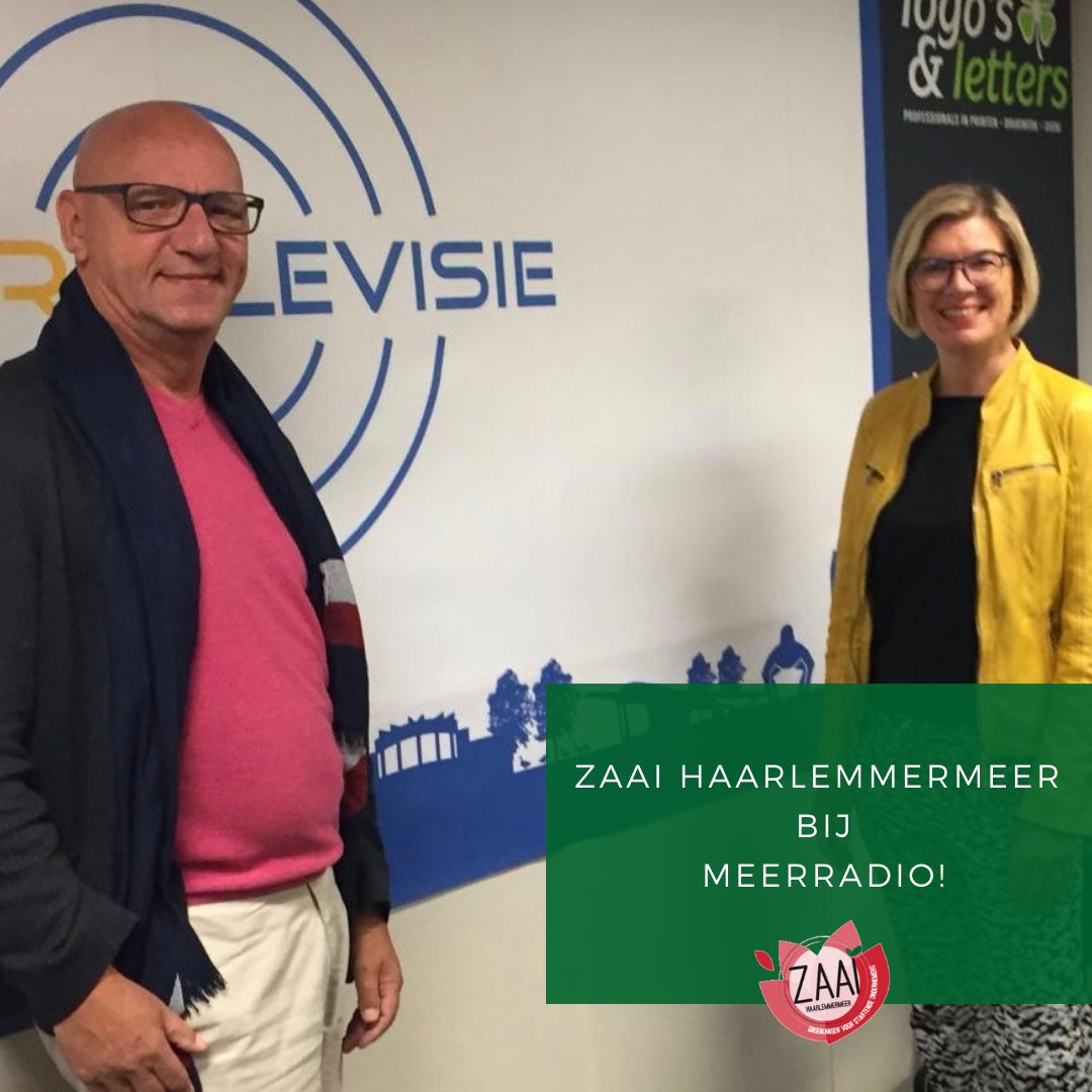 Zondag 6 september waren Johan Rip, Wethouder Ondernemerschap en Heidy Peperkamp, Ondernemerscoach ZAAI Haarlemmermeer te gast bij MeerMagazine. Heb je de uitzending gemist? Beluister dan het fragment via de volgende link: bit.ly/zaai_meermagaz…

#zaaihaarlemmermeer #ondernemer