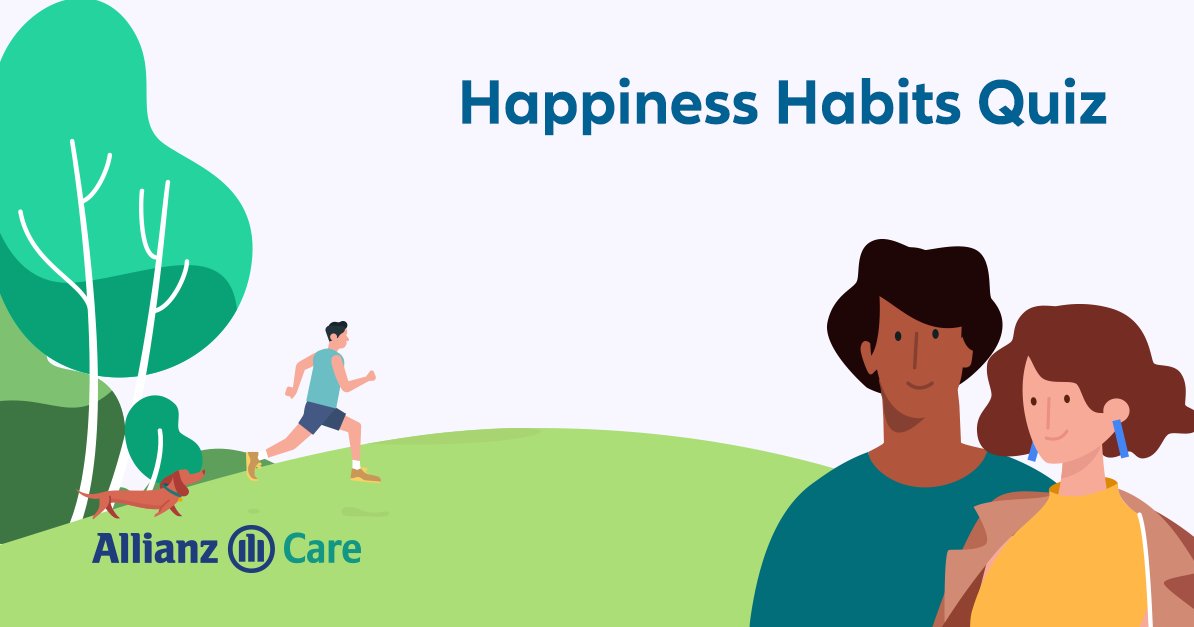 AllianzCare's tweet photo. Ever wonder what makes you happy as an expat? Take our happiness habits quiz π https://t.co/q2lXB5xAmJ #TakeBackHappy #HappinessQuiz #HappinessHabits https://t.co/ibPS55U5Ra