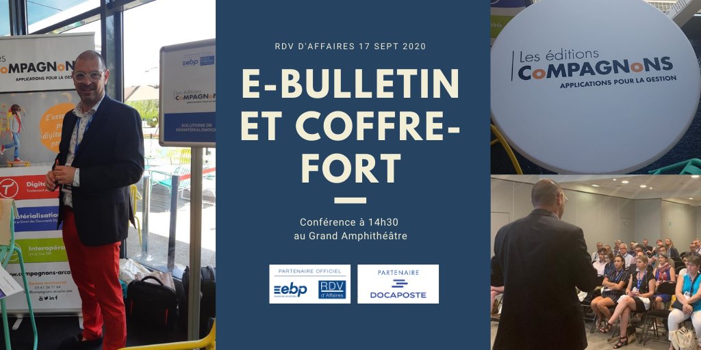 [#Salon] Oyé oyé chers Partenaires ! J-2 pour les #RDVdaffaires au #Futuroscope à Poitiers ! 
Venez retrouver le 17 septembre prochain @claudefabié et <a href="/claire/">Claire Díaz-Ortiz</a> beugnet et @khaledattaf (DOCAPOSTE) pour parler #transformationdigitale, #dématérialisation et #coffrefortnumerique.